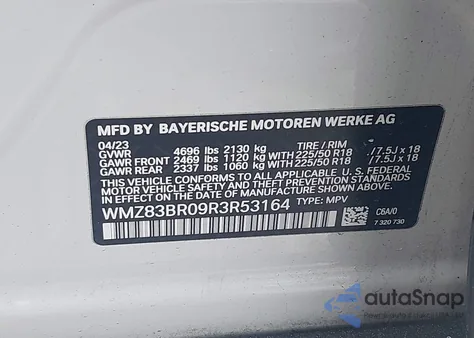 2024 Mini Countryman Cooper S из США, поврежденный, VIN WMZ83BR09R3R53164